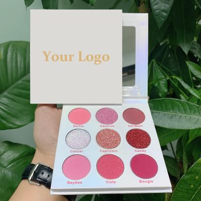 China Small sombra waterproof ojos DIY eyeshadow palette customize waterproof private label makeup palette for sale