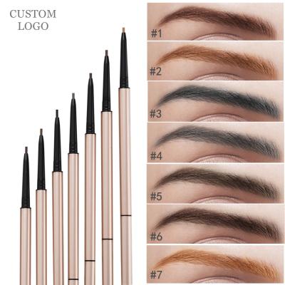 China Wholesale waterproof custom 7 colors gold eyebrow pen private label eyebrow pencil cejas de Para de lapiz for sale