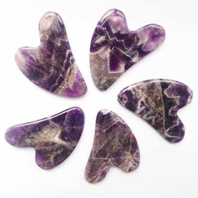 China Good quality bian stone sha hand held amethyst face gua private label stone body guasha stone face massager for sale