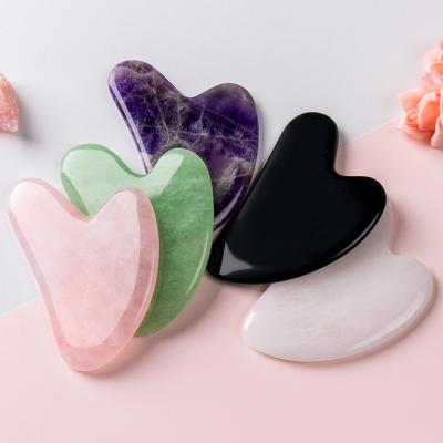 China Natural jade face care health care gua sha scraper jade tools handheld facial natural stone guasha other massage products for sale