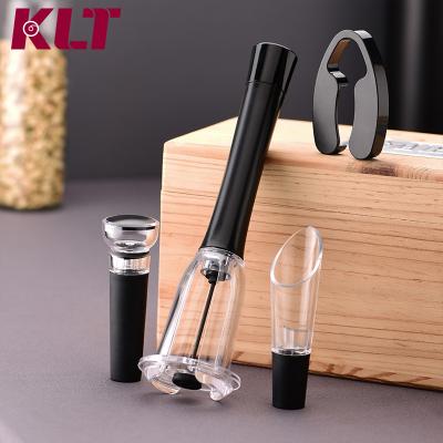 China Creative Compressor Wine Opener Stainless Steel Needle Compressor Wine Opener Set with Wine Pour, Cork, Foil Cutter for sale