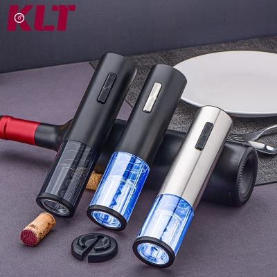 China Stored Size Portable Electric Wine Opener Black Rechargeable Electric Wine Opener for sale