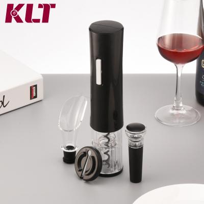 China Viable Colorful Package Wine Bottle Opener Set 4 In 1 Electric Wine Openern With Cork And Wine Pourer for sale