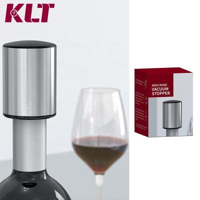 China Viable Colorful Red Wine Stopper Wine Bottle Stopper Small Stainless Steel Vacuum Stopper for sale