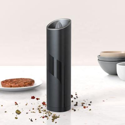 China Stocked Electric Pepper Mill Black Gravity Electric Pepper Mill For Kitchen for sale