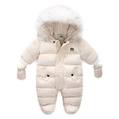 China Newborn Baby Rompers Winter Comfotable Long Sleeve Baby Clothes Soft Fleece Baby Warm Jumpsuit For 6-18 Months for sale