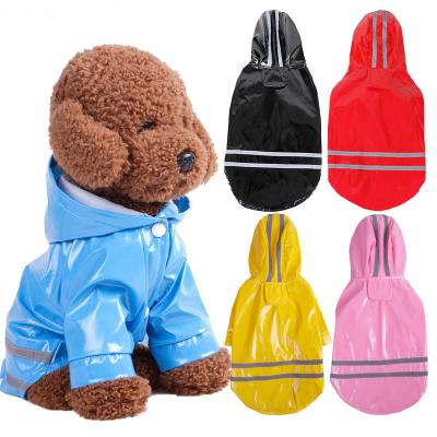 China Pu Durable Waterproof Raincoat Small Dog Outdoor Rain Coat Dog Pet Clothes Waterproof Clothes Pomeranian for sale