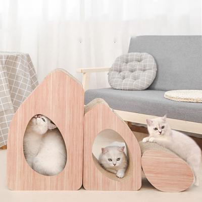 China Viable Cat Scratcher Pet Bed Corrugated Paper Grids Pet Claws Interactive Toys for Petting Accessories for sale