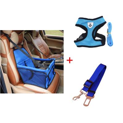 China Viable Set of 4 Colors Dog Booster Pet Seat Safety Belt Dog Car Seat Belt Dog Harnesses Vest Leashes for sale