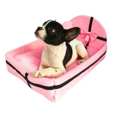 China Princess Cute Breathable Pet Sofa Winter Cat Bed Soft Shear Warm Dog Bed Pet Beds For Small Dogs XS-L for sale