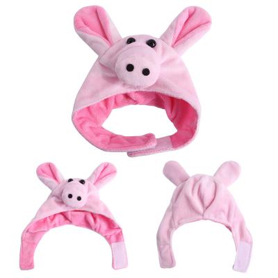 China Pink Viable Cute Hats Cartoon Pet Headwear Soft Puppy Puppy Hat For Small Dogs Cosplay Outdoor Pet Accessories Dog Costume for sale