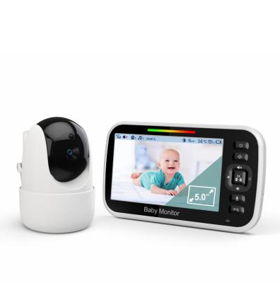 China Built-in Siren Bestselling 5-inch LCD screen for children's care high-definition night vision intercom baby monitor for sale