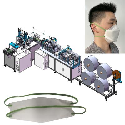 China Factory New Design Full Automatic Kf 94 Blindfold Type Mask Making Machine for sale