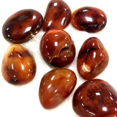 China China Wholesale Natural Red Agate Polished Carnelian Palm Crystal Stone for sale