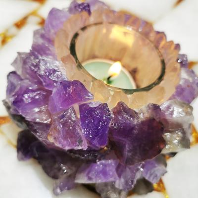 China China Wholesale Natural Healing Rose Quartz Crystal Candles Christmas Stones Amethyst Fluorite Decorations for sale