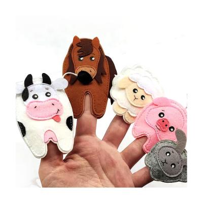 China Wholesale cheap price fabric felt animal finger puppets toys for sale