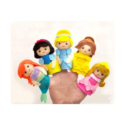 China Custom cute fabric princess felt finger puppet set for kids for sale