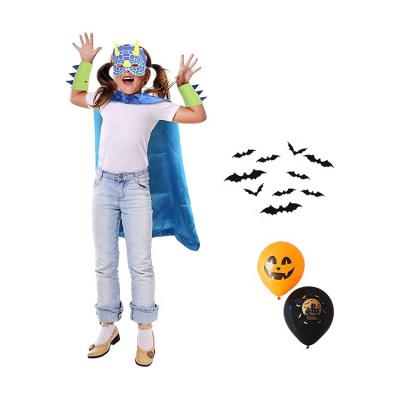 China Dress up costume for kids custom logo helloween kids superhero capes with party mask for sale