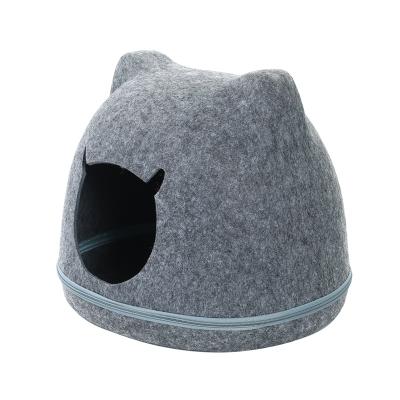 China China Factory Sale Excellent Quality Windproof Portable Felt Cat Bed Cave for sale