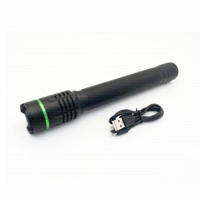 China Camping USB Rechargeable High Power LED Aluminum Alloy Torch Flashlight 18650 Li-ion Battery for sale