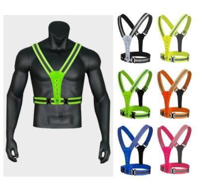 China Water Proof USB Charging Glowing Reflector Straps Safety Speed ​​3 Modes Safety Vest LED Reflective Night Running Vest for sale