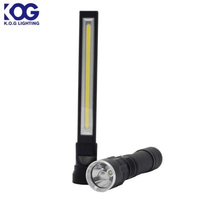 China Two Heads To Replace New 3W Multifunctional Aluminum COB Worklight And Cre LED Flashlight With Replaceable Lighting Heads for sale