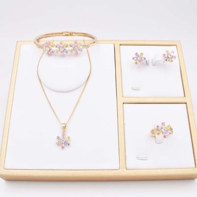 China Best Selling Multi Color Zircon Flower Design Cute Africa Baby Fashion Jewelry BB0015 for sale