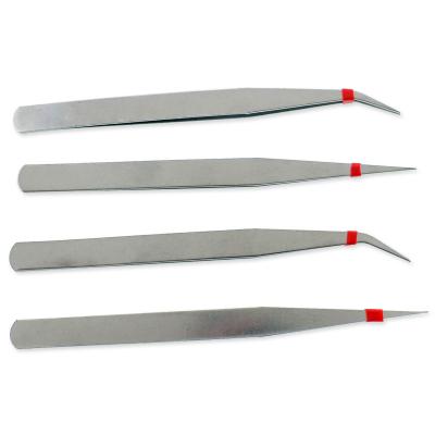 China High Quality Tools Stainless Steel Spot Drill Tweezers Elbow Nose Tweezers Long for sale