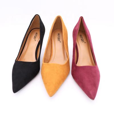 China Height increasing 2021 latest fashionable women and comfortable pointed toe stiletto single shoes work shoes for sale