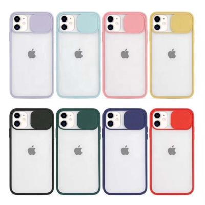 China Shockproof for iPhone 11 Pro Anti-fingerprint Case iPhone 13 12 Pro Case Skin Transparent Matte Touch Sliding Door Phone Case PC tpu Max for sale