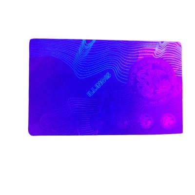 中国 Blank Graphic customization Encoding Factory Numbering uv ID card ovi laminate sheet 販売のため