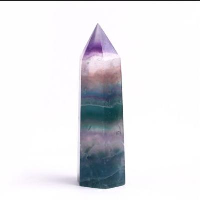 China Wholesale High Quality Natural Color Europe Rainbow Crystal Fluorite Decorative Stone for sale