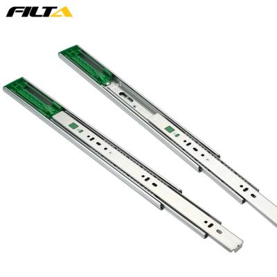 China Filta Modern Furniture Hardware 45mm Extension 3 Fold Full Ball Bearing Drawer Slides for sale