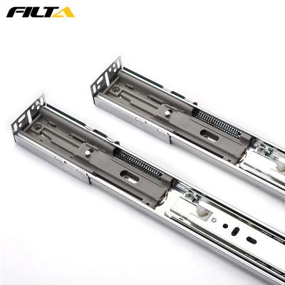 China Modern Load Bearing Heavy Duty Rail Slides Modern Full Extension 3 Folds Mount Ball Bearing Bottom Drawer Slide for sale