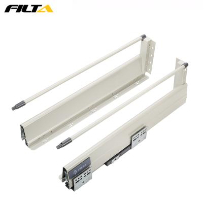 China OEM Filta Full Extension Cabinet Drawer Kitchen Furniture Silent Soft Soft Narrow Drawer Slide Modern Tandem Metal Toolbox for sale