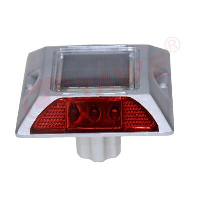 China 10 LED Reflective Aluminum Road Strobe Warning Light Solar Road Spike for sale