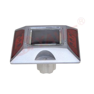 China 10 LED Aluminum Solar Road Stud Warning Light Scintillation Light Aluminum Solar Road Spike for sale