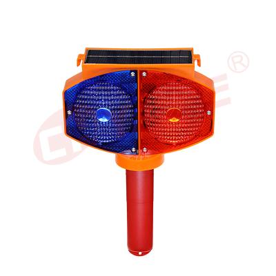 China PP Solar Traffic Signals Warning Light LED Cone Light Barricade Light With Clamp for sale