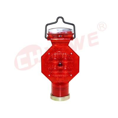 China PC+ABS Solar Barricade Light Emergency LED Red Yellow Warning Light for sale