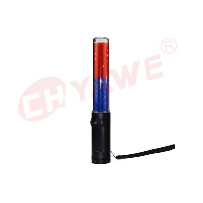 China Battery/Rechargeable Safety Traffic Control Baton LED Flashing Light Plastic Parking Stick 26cm Guides Safety Rechargeable for sale