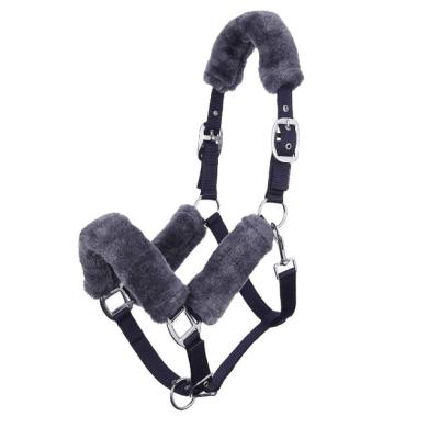 China Durable 2021 new design hot selling horse sheepskin halter headcollar for sale