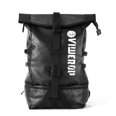 China Custom logo fashion travel rolltop backpack gym sport soccer ball bag outdoor football basketball backpack men for sale