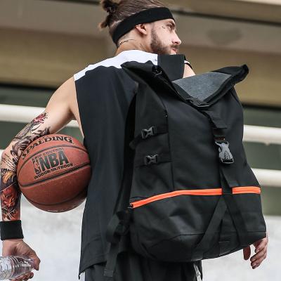 China Custom logo fashion travel rolltop backpack gym sport soccer ball bag outdoor football basketball backpack men for sale