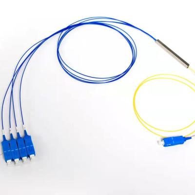 China FTTX 1x4 mini fbt splitter 0.9mm 2way 4way 8way FTTH fiber 1X2 1X4 1X8 1x16 fiber optic PLC micro splitter for sale