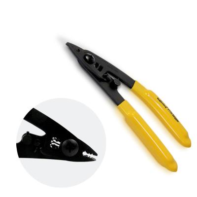 China FTTH Network Two FTTB FTTX Three Holes Fiber Optic Cable Stripper CFS-2 Miller Pliers Fiber Jacket Fiber Optic Stripper FTTH Cable Remover for sale