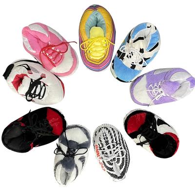 China Lightweight Multiple Designs Yeezy Winter Plush Sneaker Style Warm Indoor House Slippers for sale