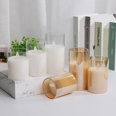 China Christmast Decoration Various Sizes of Home Decoration Battery Cable Wholesale Electric Flameless Candle Light Pillar Candles for sale