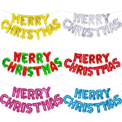 China Happy Merry Christmas Membrane Alphabet Balloon Christamas Party Decoration Christmas Balloon Bar Foil Balloon Christmas Decoration for sale