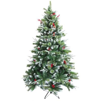 China 2021 Hot Selling PVC Christmas Tree Christmas Tree Decoration Supplies Artificial Snow White Cedar Red Fruit Tree 2021 for sale