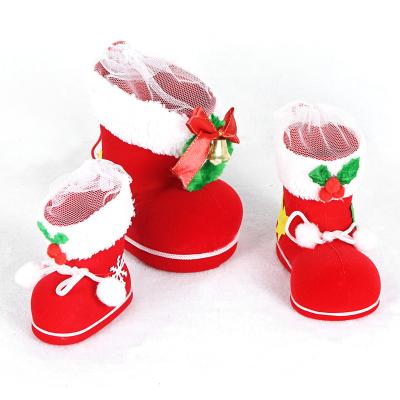 China Popular Christmas gift Christmas decorations Christmas boots candy can small creative gift bag boots candy canChristmas candy box for sale